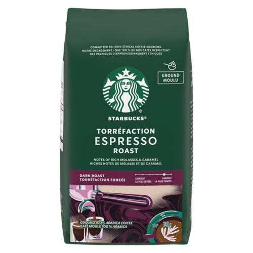 Starbucks Ground Coffee Espresso Dark Roast 340 g