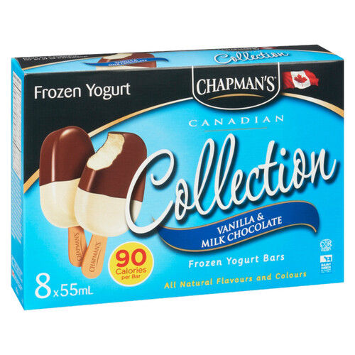 Chapman's Yogurt Bars Vanilla & Milk Chocolate 8 EA