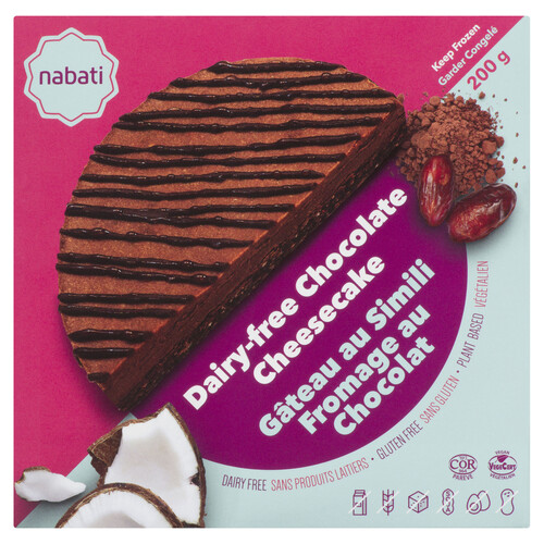 Nabati Gluten-Free Dairy Free Plant-Based Frozen Cheesecake Chocolate 200 g