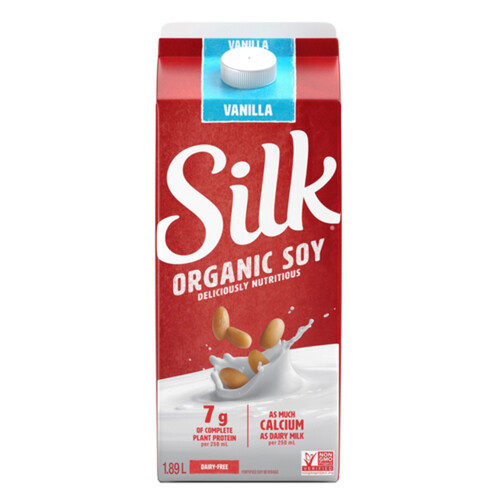 Silk Dairy-Free Organic Soy Beverage Vanilla 1.89 L