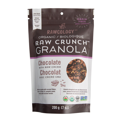 Rawcology Organic Raw Crunch Granola Chocolate 200 g