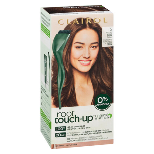 Clairol Natural Instincts Hair Colour Root Touch Up 5 Medium Brown 