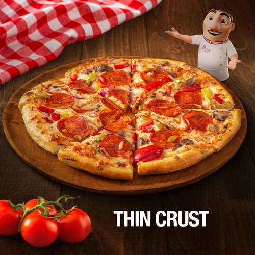 Dr. Oetker Giuseppe Frozen Thin Crust Pizza Canadian 501 g