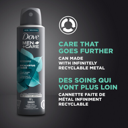 Dove Men+Care Antiperspirant Dry Spray Eucalyptus + Birch 107 g