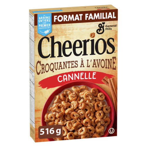 Cheerios Cereal Oat Crunch Cinnamon Family Size 516 g