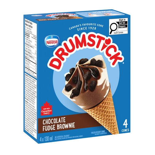 Nestle Drumstick Frozen Cones Chocolate Fudge Brownie 4 x 130 ml