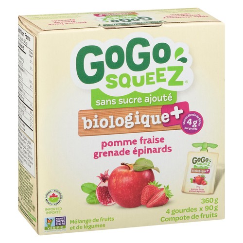 Gogo Squeez Organic Apple Strawberry Pomegranate Spinach 90 g