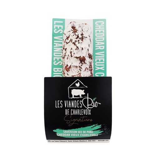 Charlevoix Organic Meats Sausage Cheddar Cheese 175 g