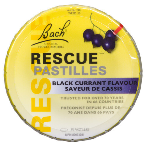 Bach Rescue Pastilles Black Currant Flavour 50 g