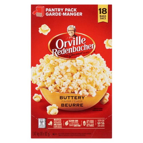 Orville Redenbacher Gourmet Popcorn Buttery 18 x 82 g
