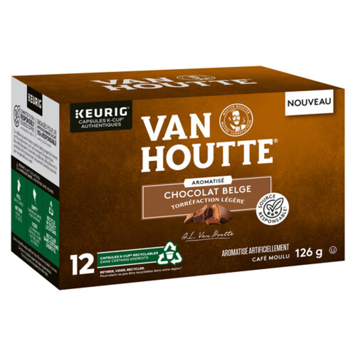 Van Houtte Coffee Pods Light Roast Belgian Chocolate 12 K-Cups 126 g