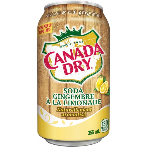 Canada Dry Lemonade Flavoured Ginger Ale Can 355 ml