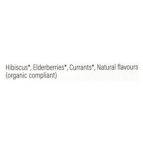 Genuine Tea Organic Herbal Tea Pyramid Elderberry Hibiscus 15 Tea Bags