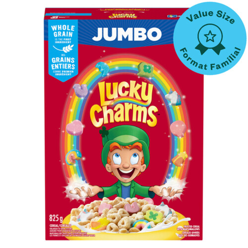 Lucky Charms Breakfast Cereal Whole Grains With Marshmallows 825 g