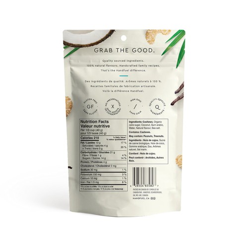 Handfuel Cashews Coconut And Sea Salt 120 g