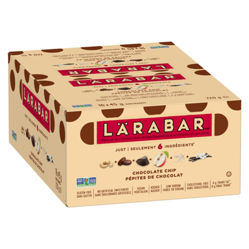 Larabar Gluten-Free Energy Bar Fruit & Nut Chocolate Chip 16 x 45 g