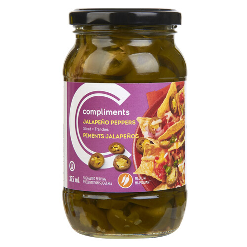 Compliments Sliced Jalapeño Peppers 375 ml