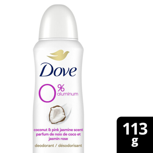 Dove 0% Aluminum Free Whole Body Deodorant Spray With 1/4 Moisturizers 113 g