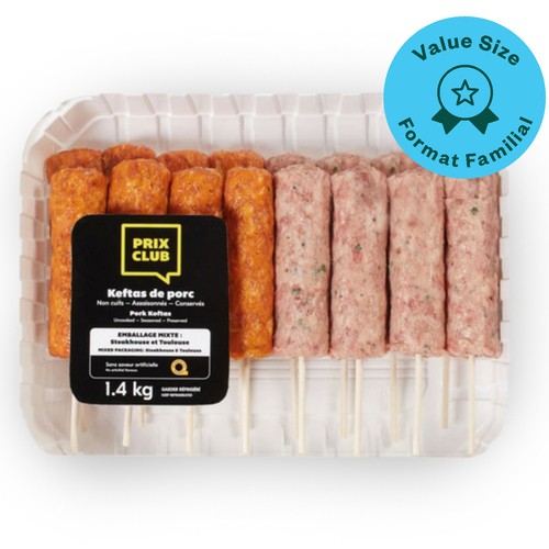 Prix Club Pork Koftas Steakhouse And Toulouse 1.4 kg