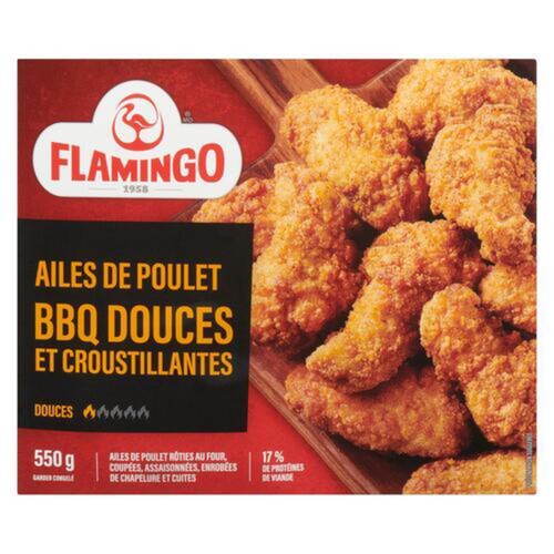 Flamingo Frozen Chicken Wings Breaded Mild BBQ 550 g