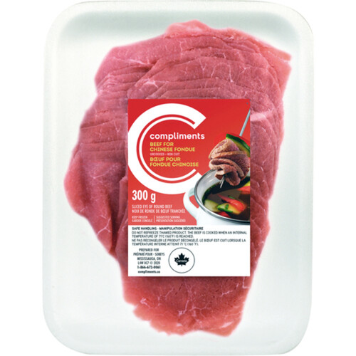 Compliments Frozen Beef For Chinese Fondue 300 g
