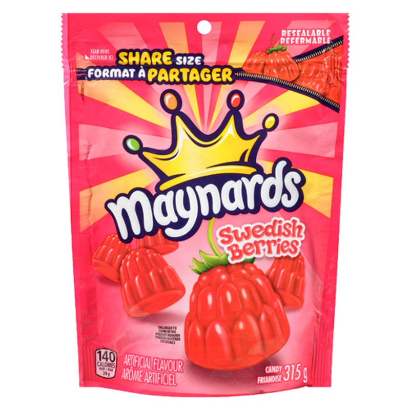 Maynards Candy Swedish Berries 315 g - Voilà Online Groceries & Offers