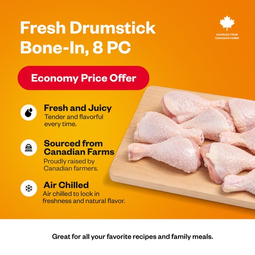 Chicken Drumsticks Bone-in 8 Count 