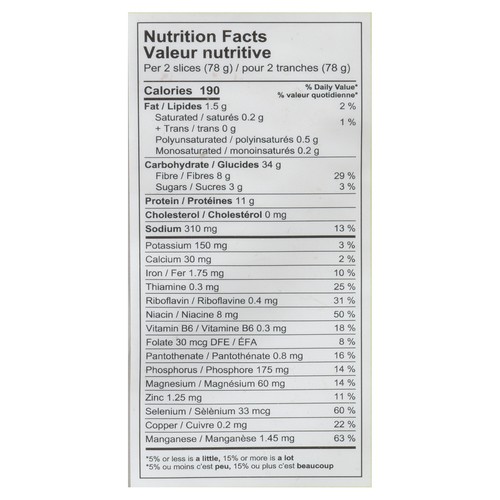 Silver Hills Organic Sprouted Wheat Bread Wheat & Greet 660 g