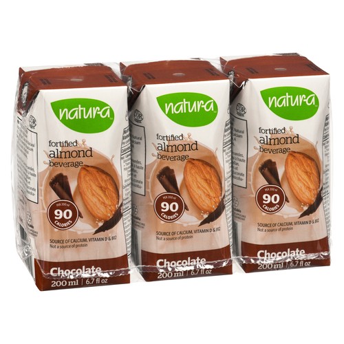Natura Dairy-Free Almond Beverage Chocolate 3 x 200 ml
