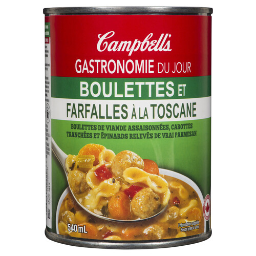 Campbell's Everyday Gourmet Soup Tuscan Meatball Pasta 540 ml Voilà