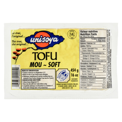 Unisoya Tofu Regular Soft 454 g