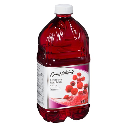 Compliments Cranberry & Raspberry Cocktail Juice Blend 1.89 L