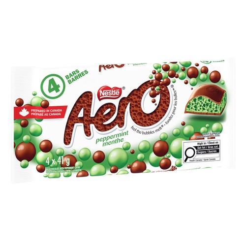 Nestlé Aero Chocolate Bar Bubbles Peppermint 4 x 41 g