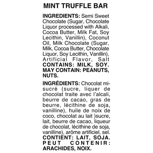 Anne of Green Gables Dark Chocolate Bar Mint Truffle 40 g