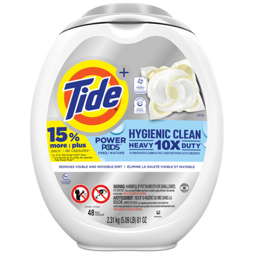 Tide Hygienic Clean Laundry Detergent Liquid Power Pods 48 Loads 2.31 KG