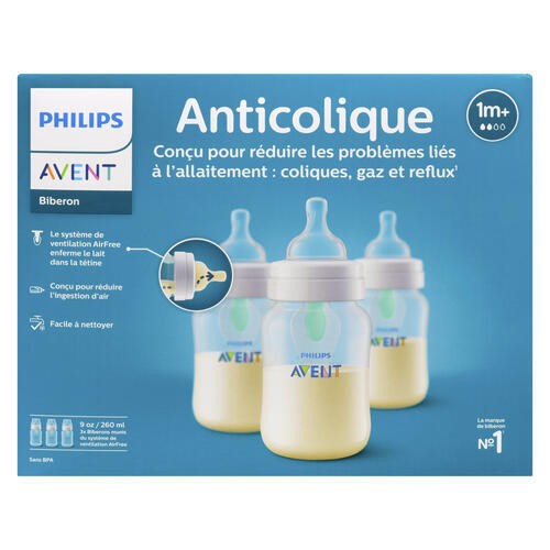 Philips Avent Baby Bottle Anti-Colic With AirFree Vent 260 ml 1m+ 3 ea