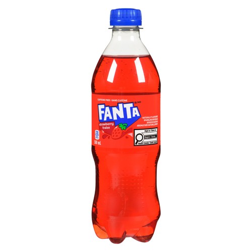 Fanta Soft Drink Naturally Flavoured Strawberry 500 ml (bottle)