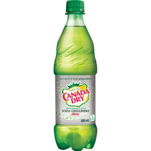 Canada Dry Diet Soft Drink Ginger Ale Bottle 500 ml (bottle)