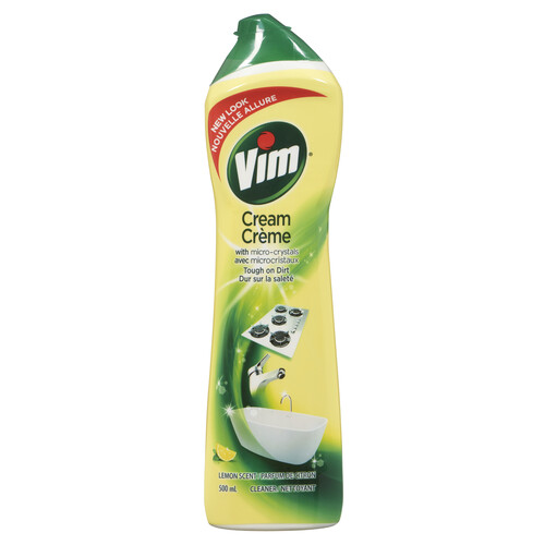 Vim Pureboost Cream Cleaner Lemon Scent Multi Surface Cleaner 500 ml