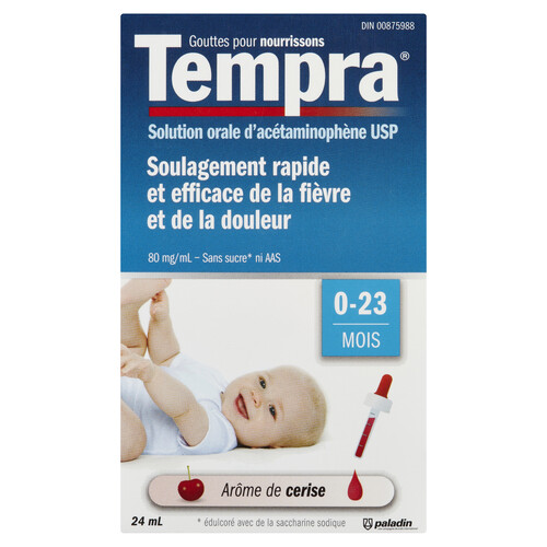 Tempra Drops Infant Acetaminophen Cherry 24 ml