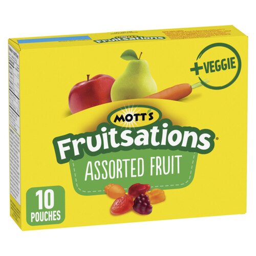Mott's Fruitsations + Veggie Assorted Fruit Flavoured Snacks 226 g