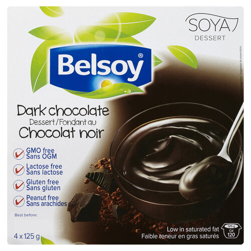 Belsoy Gluten-Free Dessert Dark Chocolate 4 x 125 g
