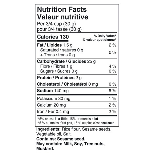 Christie Good Thins Gluten-Free Rice Crackers Sesame 100 g