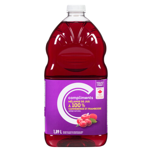 Compliments Juice Blend Cranberry Raspberry 1.89 L (bottle)