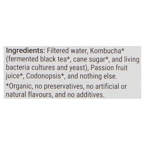 Gutsy Kombucha+ Sparkling & Alive Beverage Passion Fruit & Codonopsis 4 x 355 ml (cans)