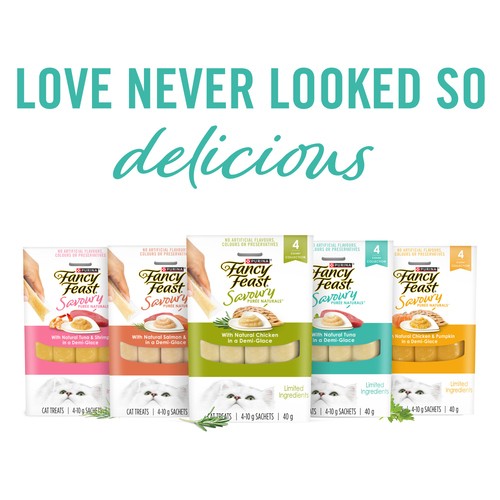 Fancy Feast Savoury Pure Naturals Cat Treats with Natural Tuna 4 X 10 g