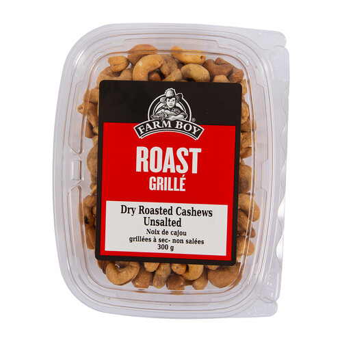 Farm Boy Nuts Dry Roasted Cashews Unsalted 300 g