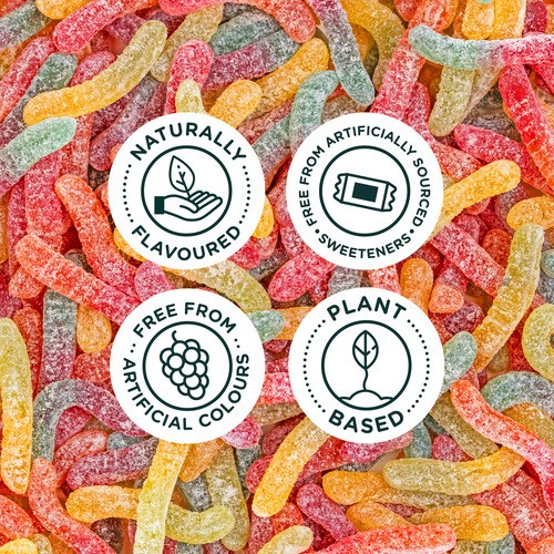 SmartSweets Candy Sour Gummy Worms 50 g