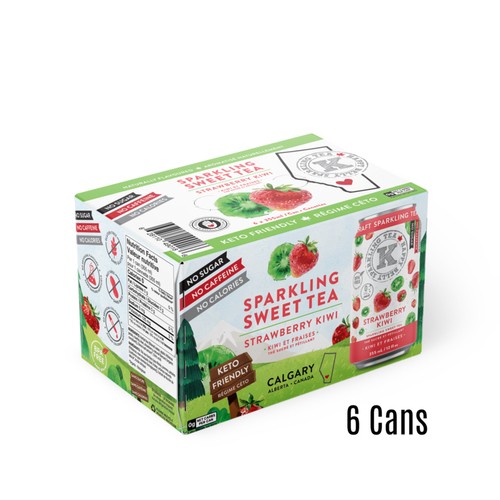 Happy Belly Strawberry Kiwi Tea 6 x 355 ml (cans)