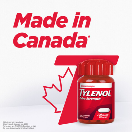 Tylenol Extra Strength Easy To Open 500 mg Caplets 150 EA